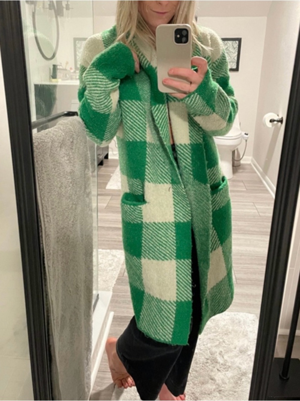 Anthropologie RD Styles Juni Plaid Sweater Coat XS